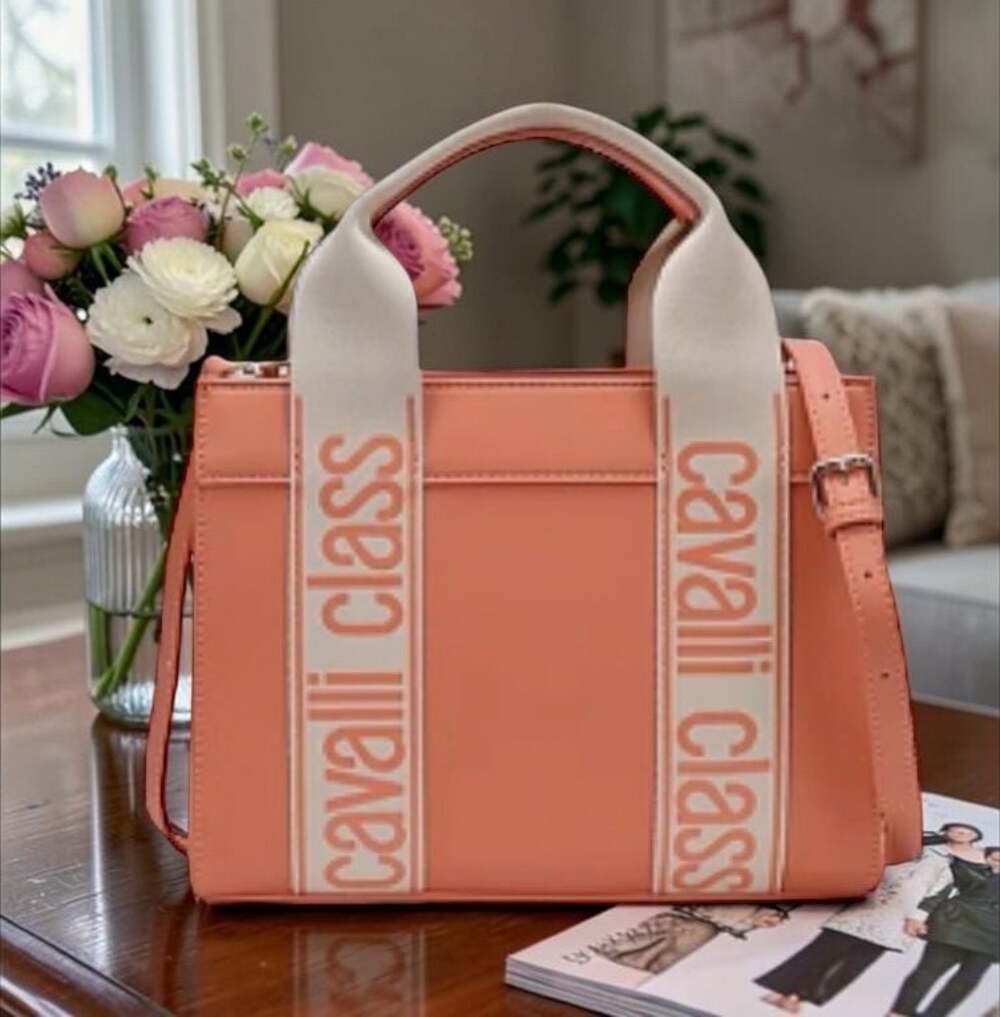 Cavalli Class Serafina Top Handle Tote in Coral Haze